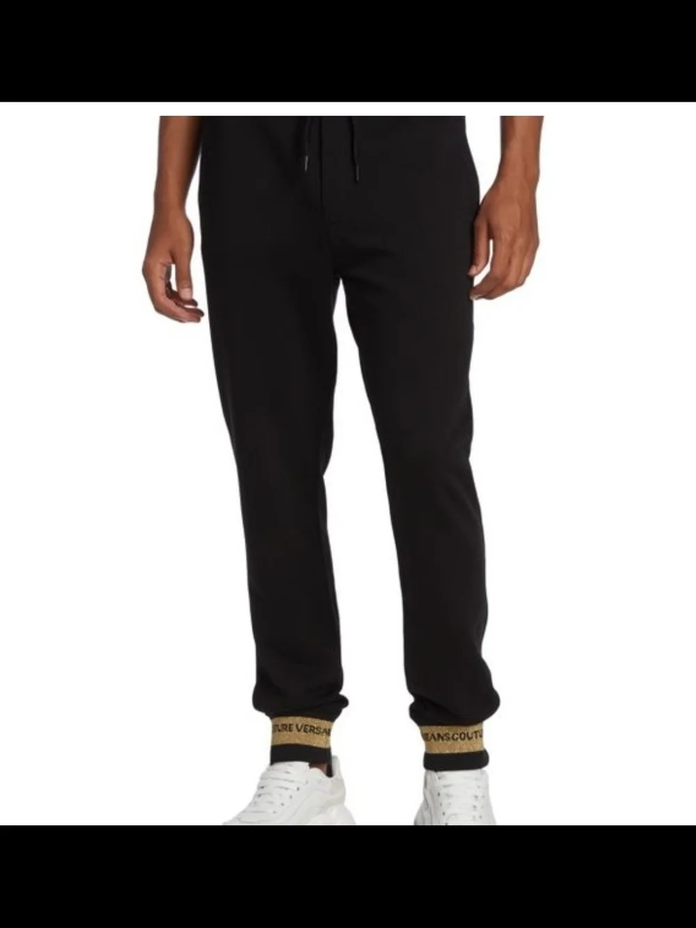 Versace Gold Logo Trim Joggers